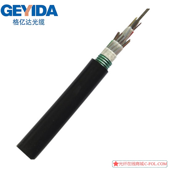 GYTS288芯(金属加强构件、松套层绞填充式、钢-聚乙烯粘结护套通信用室外光缆)光缆的结构是将单模或多模光纤套入